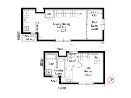 CASA PIAZZA 東池袋(2LDK/1階)の間取り写真