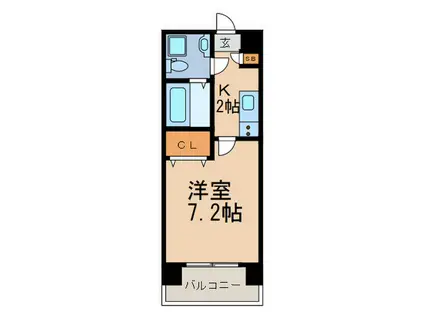 GRANDI ROKKO PARK(1K/5階)の間取り写真