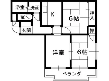 メゾン一番館(3K/3階)の間取り写真