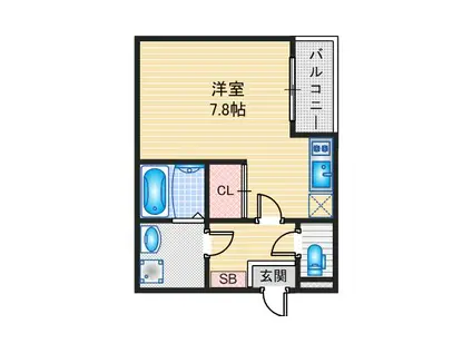 ハーモニーテラス森末町II(1K/3階)の間取り写真