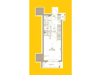 LIVCITY YOKOHAMA HIGASHI BAYSIDE(1K/4階)の間取り写真