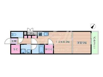 ESTAGEO太子橋(1LDK/1階)の間取り写真