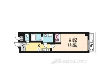 WITH“U”(1K/1階)の間取り写真