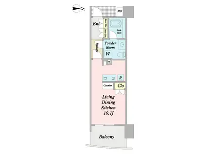 グローリオ三鷹禅林寺通(ワンルーム/3階)の間取り写真