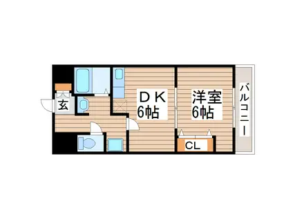 サント・ネージュ(1DK/3階)の間取り写真