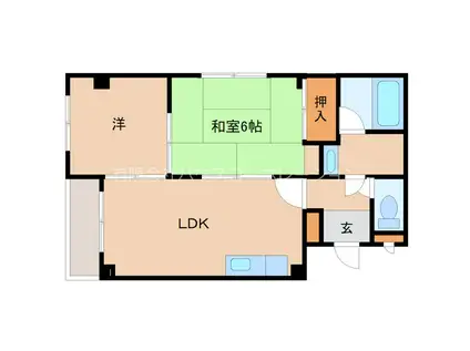 ウエダマンション(2LDK/3階)の間取り写真