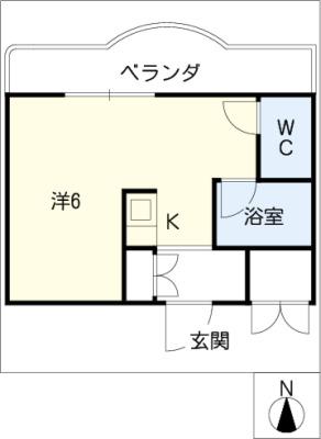 第2池場ハウス(ワンルーム/1階)の間取り写真