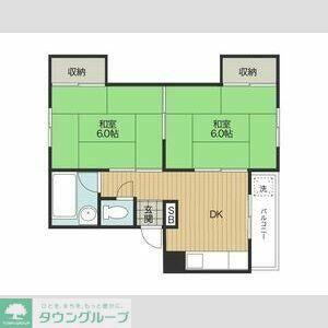 第二マルシンコーポ(2DK/4階)の間取り写真