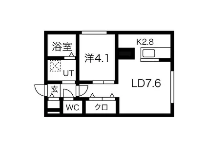 LAUREL(1LDK/1階)の間取り写真