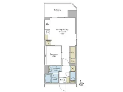 BRILLIA IST 浅草橋 BRILLIA IST 浅草橋(1LDK/11階)の間取り写真