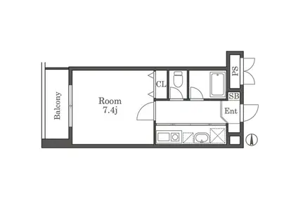 アンソルハイツ(1K/3階)の間取り写真