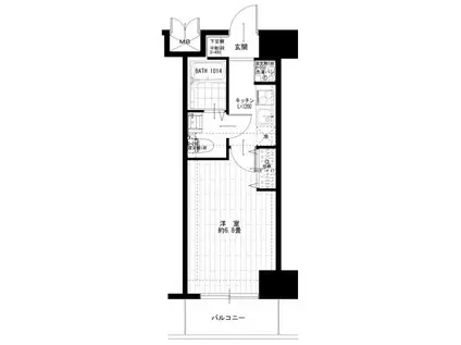 ピュアシティ子安通(1K/5階)の間取り写真
