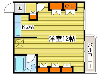 しんたくハイツ光星(1K/3階)の間取り写真