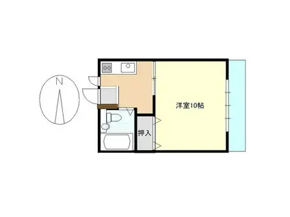 コンフォートサトウ(1K/1階)の間取り写真