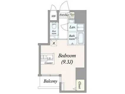 GRAN PASEO亀戸(ワンルーム/5階)の間取り写真