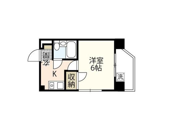 サンヒルズ洋光台(1K/3階)の間取り写真