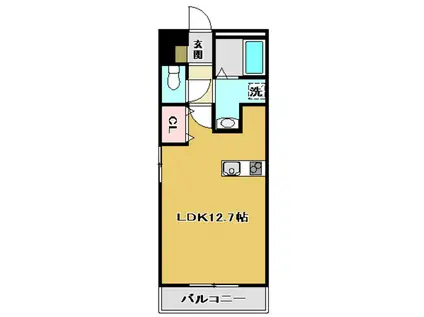 ドルチェ(ワンルーム/3階)の間取り写真