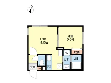 シェラトン札幌菊水(1LDK/1階)の間取り写真