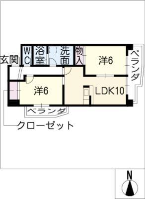 B・INSIDEII(2LDK/2階)の間取り写真