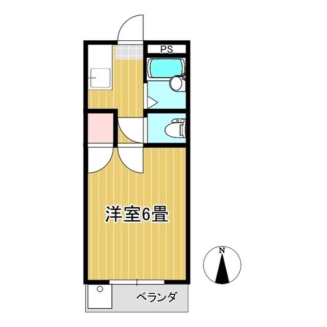 クリオコート小原 A棟(1K/4階)の間取り写真