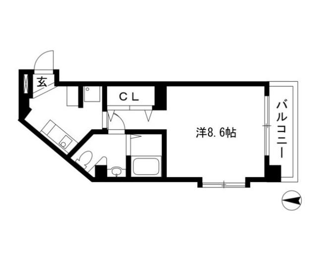 アメニティ吹上(1K/3階)の間取り写真
