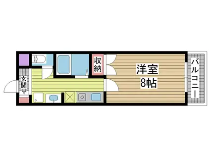 メゾン森南(1K/1階)の間取り写真