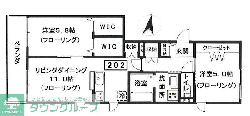 へーベルメゾン立石5丁目(2LDK/2階)の間取り写真