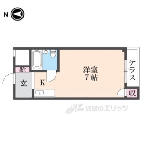 ハイツホリデー(ワンルーム/1階)の間取り写真