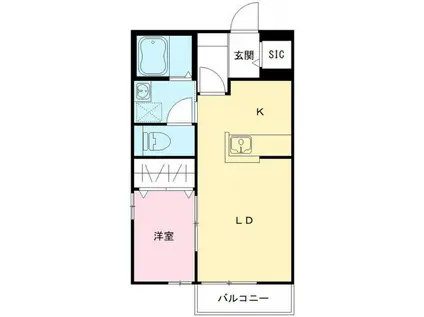 サン・エムA(1LDK/2階)の間取り写真