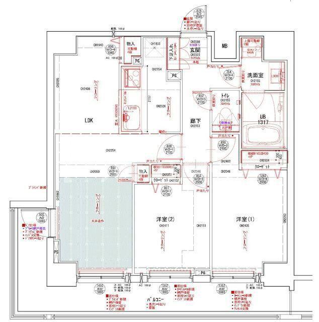 ドゥーエ東十条(2LDK/6階)の間取り写真