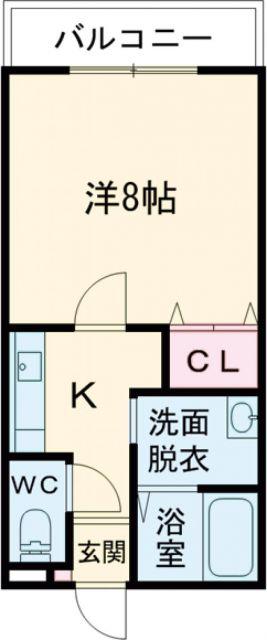 レトアアルテミス(1K/2階)の間取り写真