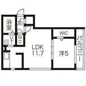プレオン ウエストロカ(1LDK/1階)の間取り写真
