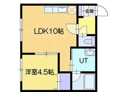 ベルガライズ(1LDK/1階)の間取り写真