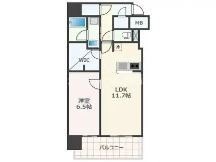RJRプレシア熊本駅前(1LDK/4階)の間取り写真