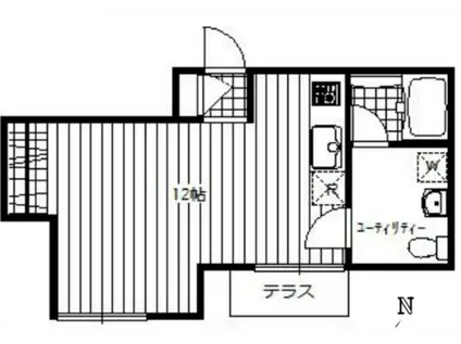 LILT(ワンルーム/1階)の間取り写真