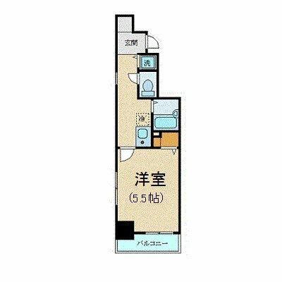 ZOOM銀座2丁目SECOND旧アヴァ(1K/8階)の間取り写真