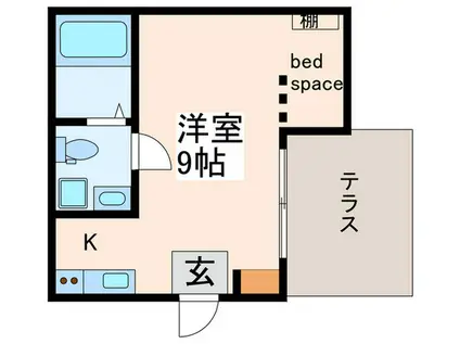 TRIAS112(ワンルーム/1階)の間取り写真