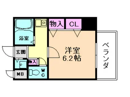 パラシオ塚本III(1K/7階)の間取り写真