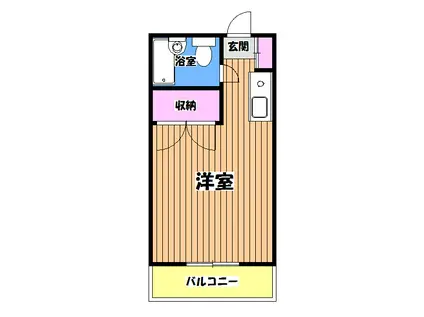 ローレルコート(ワンルーム/1階)の間取り写真