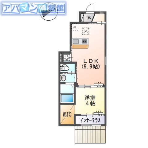 ウェル ビーイング(1LDK/1階)の間取り写真