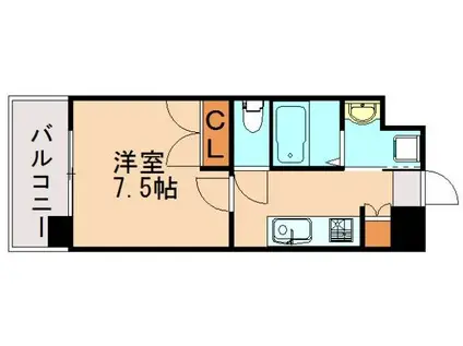 NO.111 ORIENTO TRADING TOWER CLUB O(1K/20階)の間取り写真