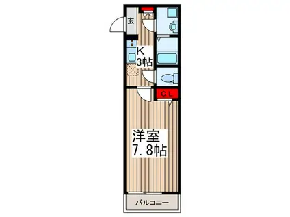 ナビコート大宮(1K/3階)の間取り写真