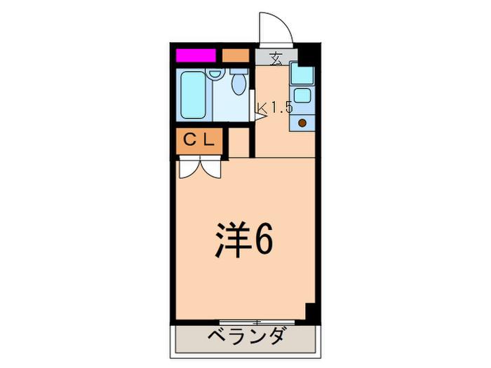 ラウンドマンションII(1K/2階)の間取り写真