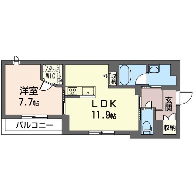 BLOOMSTAGE根岸(1LDK/2階)の間取り写真