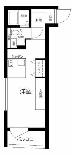 トリアス129(ワンルーム/6階)の間取り写真