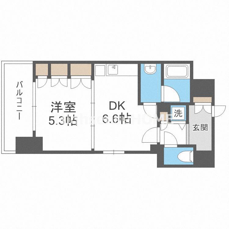 セイワパレス京橋コルティーレ(1DK/4階)の間取り写真