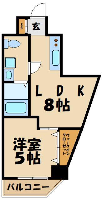 シャトーライフ相模原2(1LDK/3階)の間取り写真