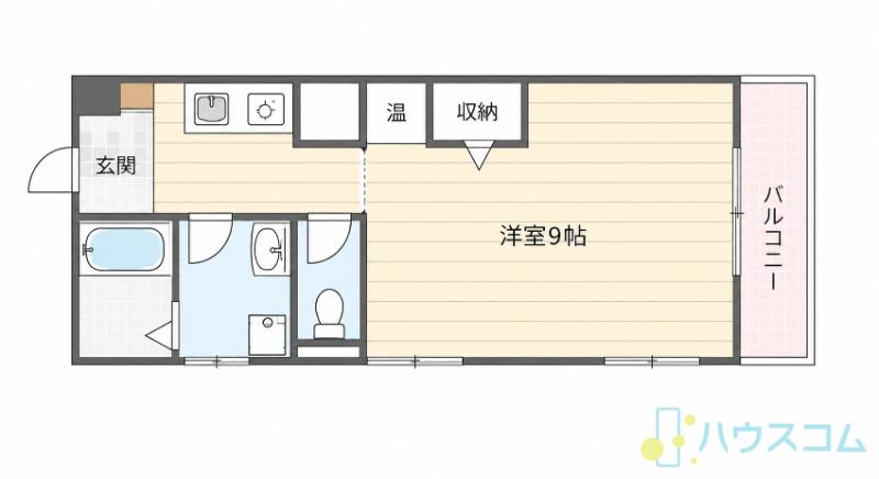 大弘元町ハイツ(1K/2階)の間取り写真