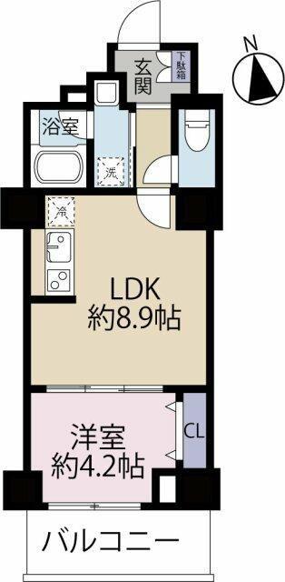 リリーフォート板橋大山(1LDK/4階)の間取り写真