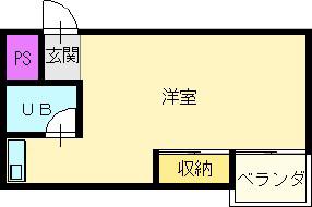 和田ビル(ワンルーム/2階)の間取り写真